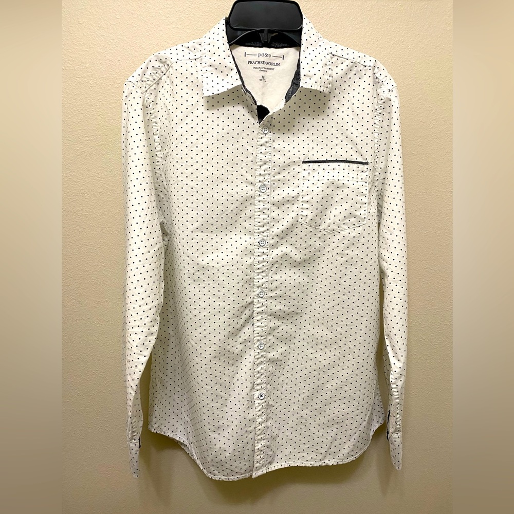 Men Polka Dot Long Sleeve Shirt